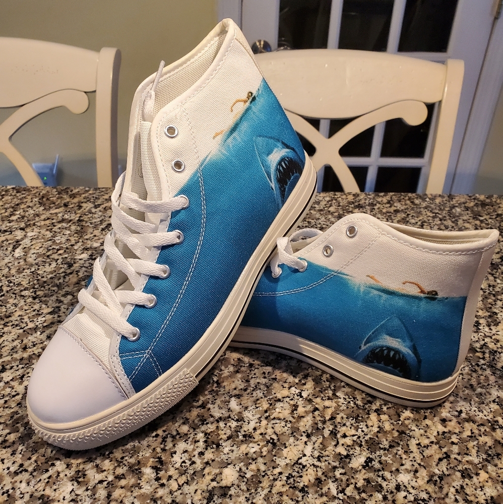 High top sneaker, JAWS 🦈 theme